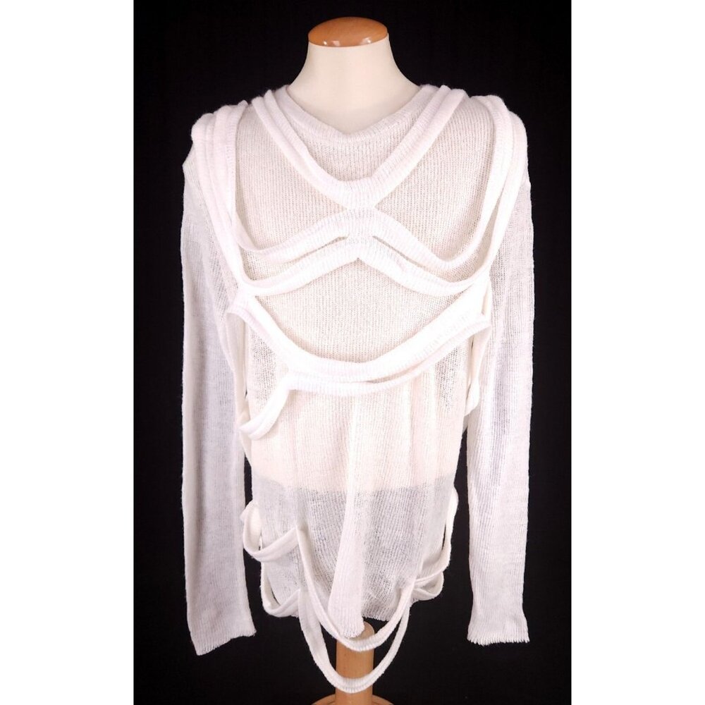 Who Decides War by MRDR BRVDO Webbed Sweater M Mens Cloud $700